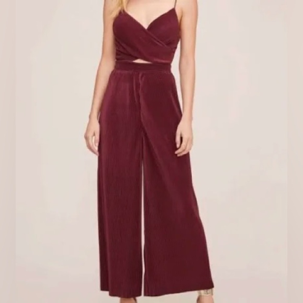 ASTR the label wine pleated jumpsuit (new!)